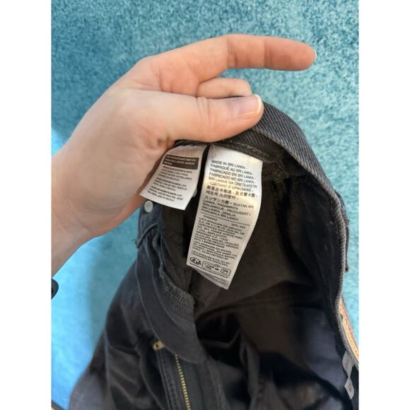 Levi's Women's High-Rise Cinch Baggy Carpenter Jeans Size 25 Fits 26x30 Black - Picture 15 of 16